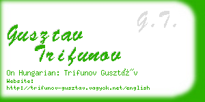 gusztav trifunov business card